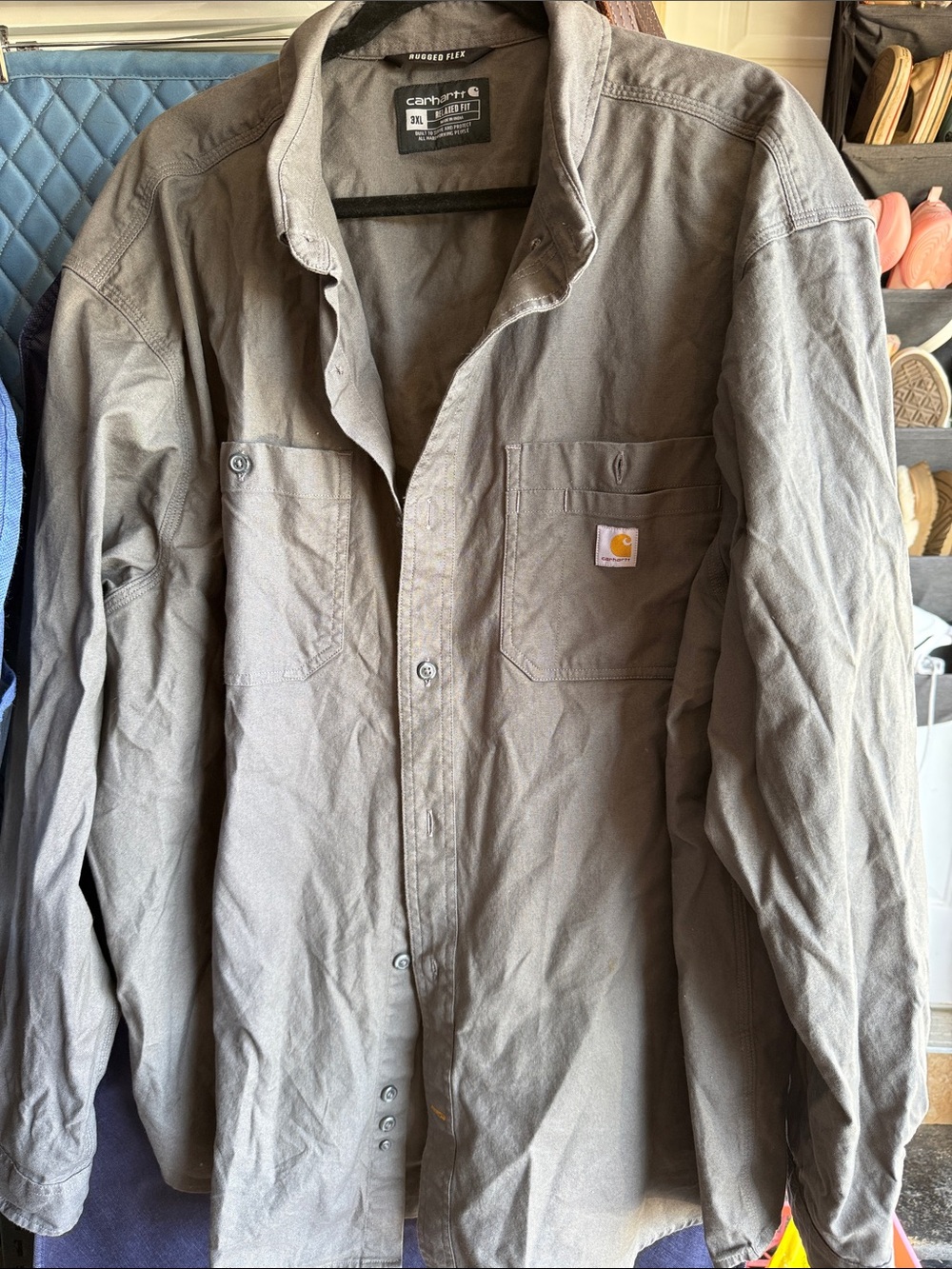 Carhartt Men's Gray Lightweight Shirt Jacket